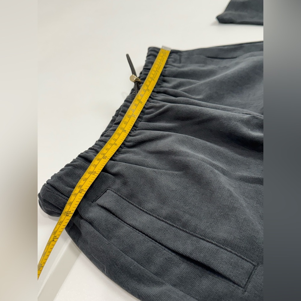 ZARA Charcoal Pull-On Casual Pants Relaxed Straight Leg Elastic Waist XS - Picture 10 of 15